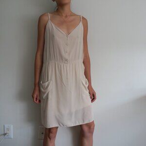 Vintage Silk Oyster/Champagne Cami Slip Dress